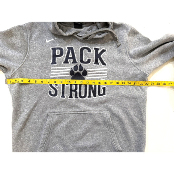 Nike Hoodie Mens Large Gray Pack Strong Paw Embroidered Soft Pullover Sweatshirt - Picture 5 of 8